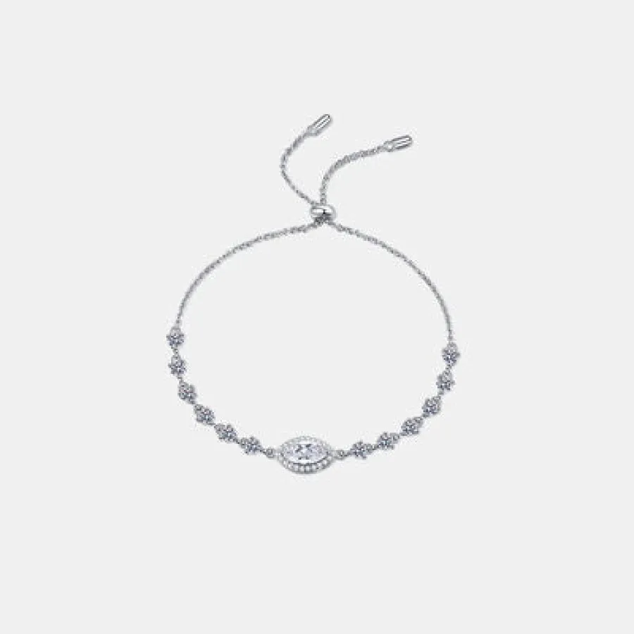 1 Carat Moissanite 925 Sterling Silver Bracelet