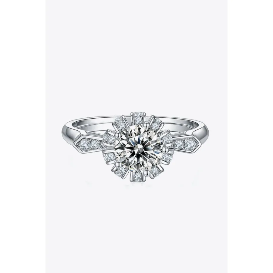 1 Carat Moissanite 925 Sterling Silver Ring