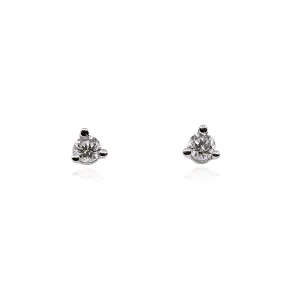 14K WHITE GOLD DIAMOND STUD EARRINGS - 0.10CTW