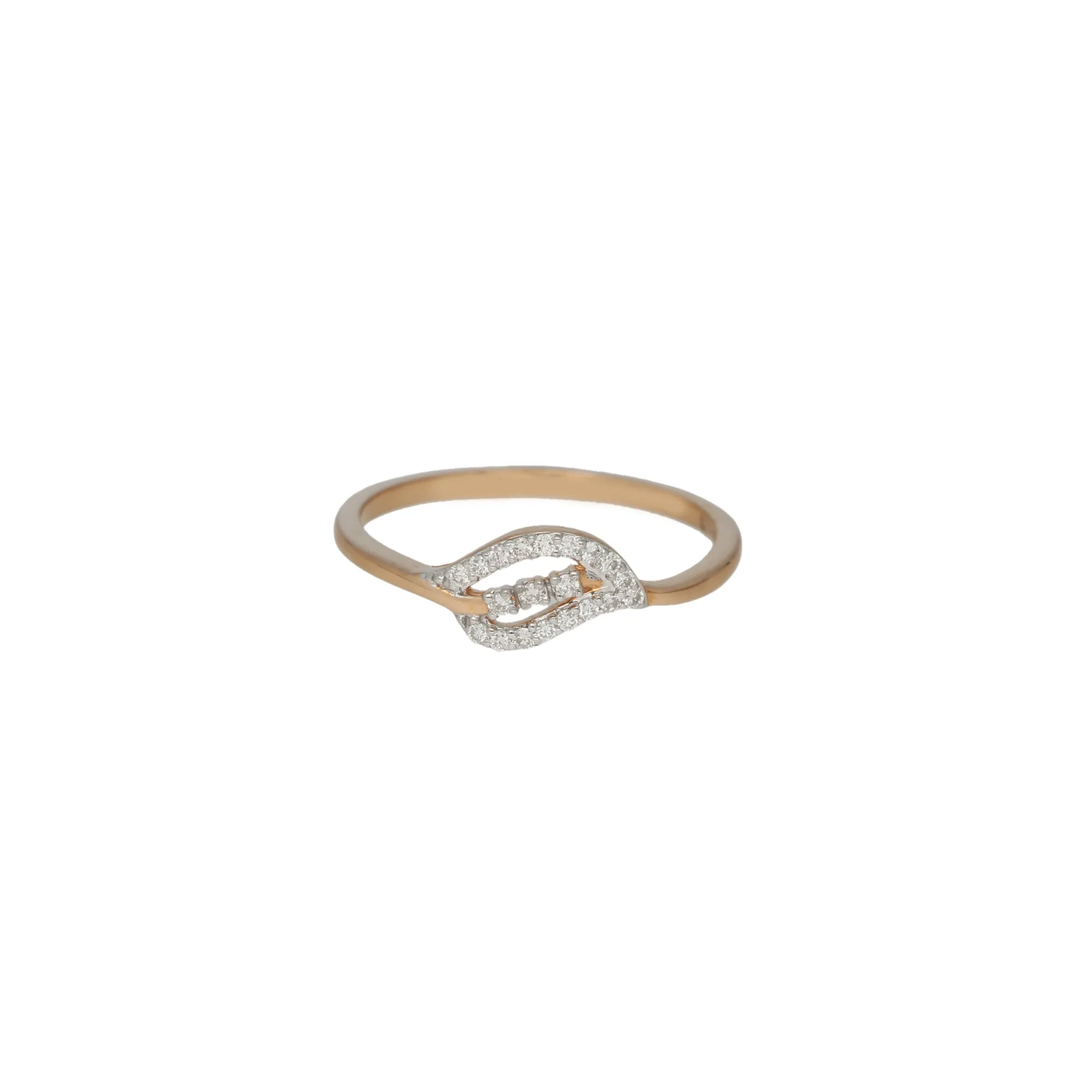 18K Rose Gold & 0.26 Carat Diamond Ring (2gm)