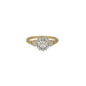 18K Yellow Gold & 0.22 Carat Diamond Ring (2.5gm)