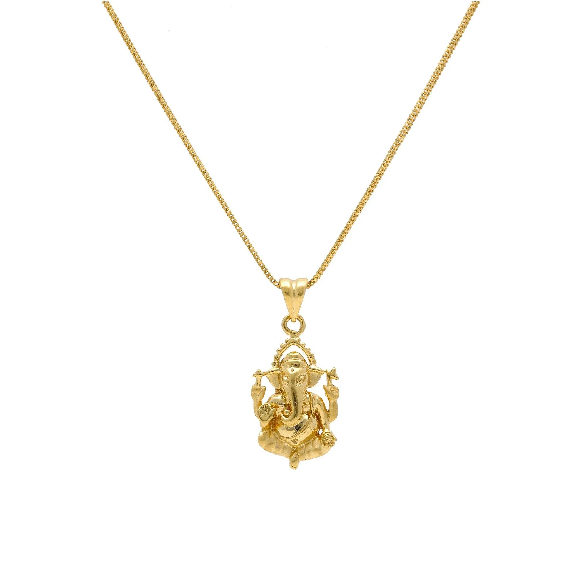 22K Yellow Gold Ganesh Pendant