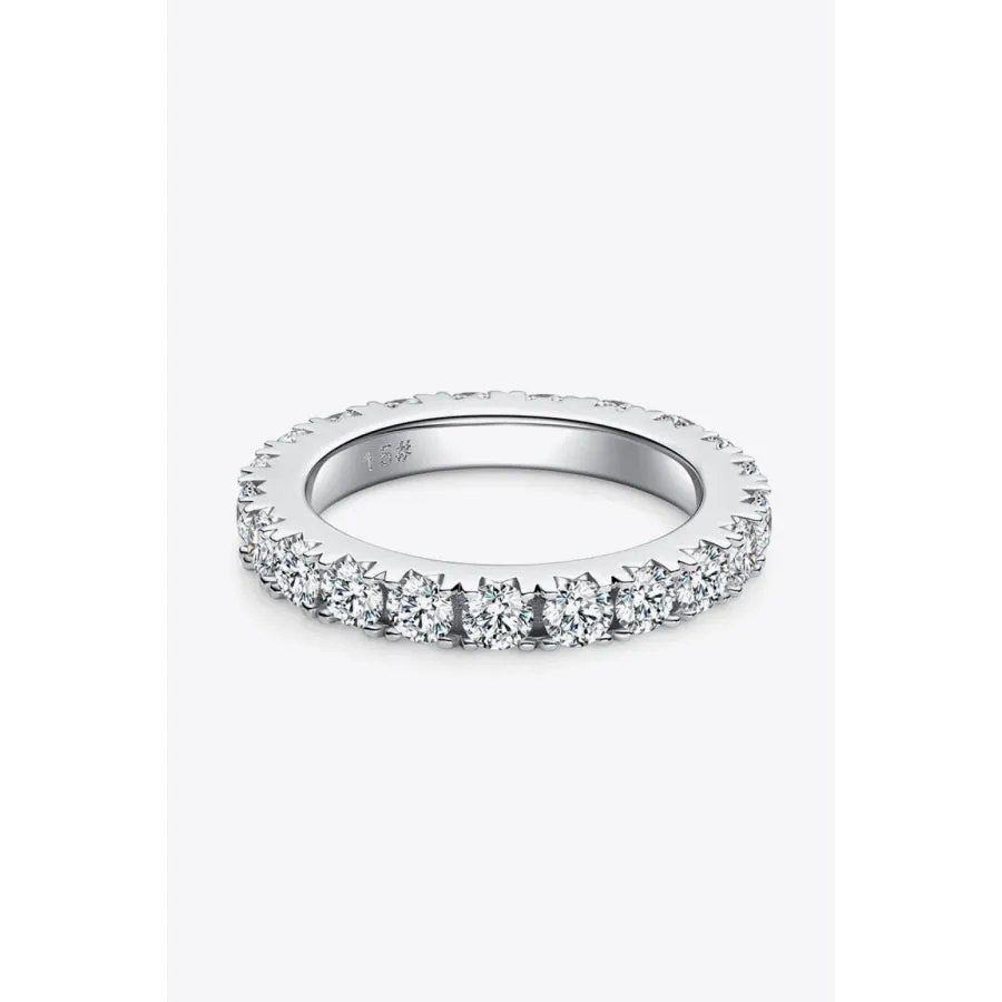 2.3 Carat Moissanite 925 Sterling Silver Eternity Ring