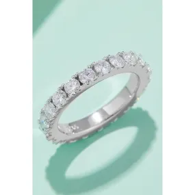 2.3 Carat Moissanite 925 Sterling Silver Eternity Ring