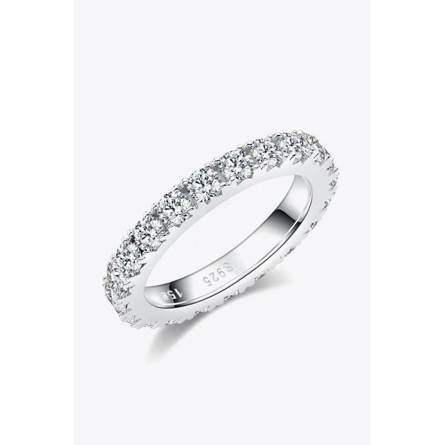 2.3 Carat Moissanite 925 Sterling Silver Eternity Ring