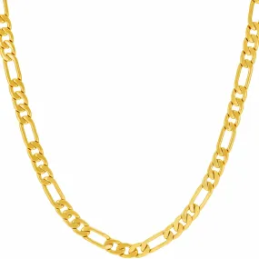 4mm Flat Figaro Chain Necklace