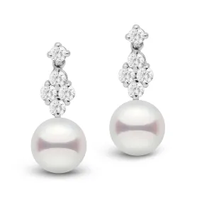 9.0-9.5 mm Akoya Pearl and Diamond Elegance Collection Earrings