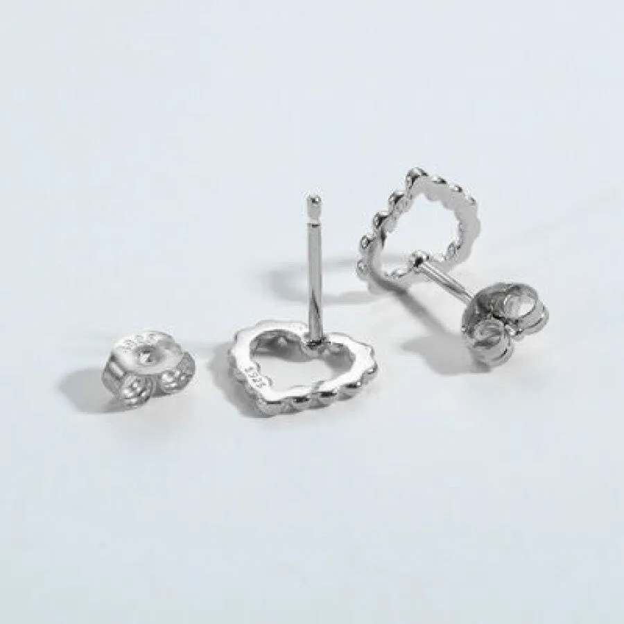 925 Sterling Silver Heart Earrings