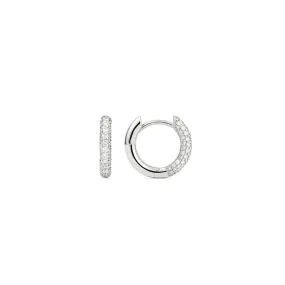 Absolute Mini (Slim) 18K Whitegold Hoops w. Diamonds