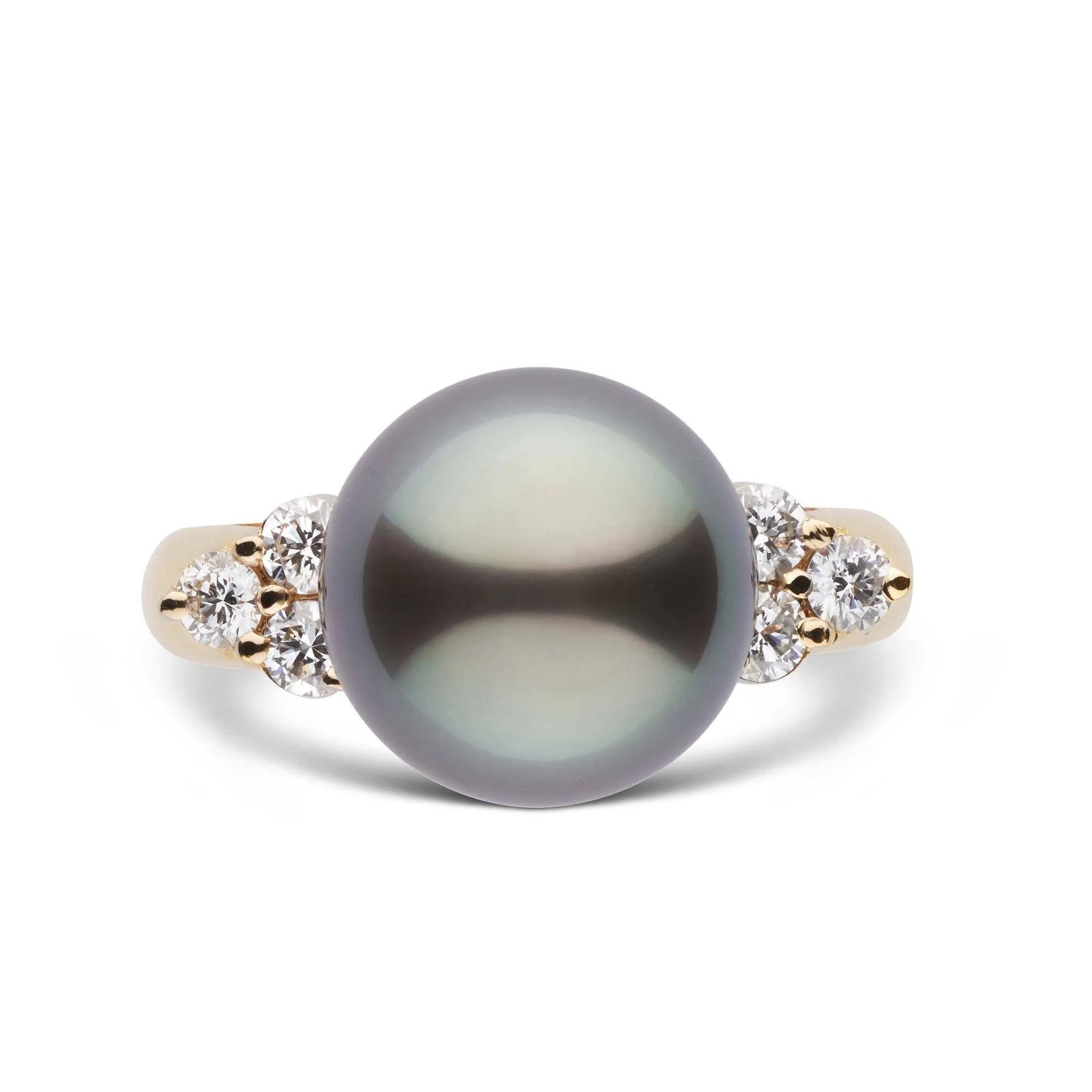 Always Collection 11.0-12.0 mm Tahitian Pearl and Diamond Ring