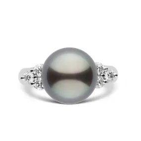 Always Collection 11.0-12.0 mm Tahitian Pearl and Diamond Ring