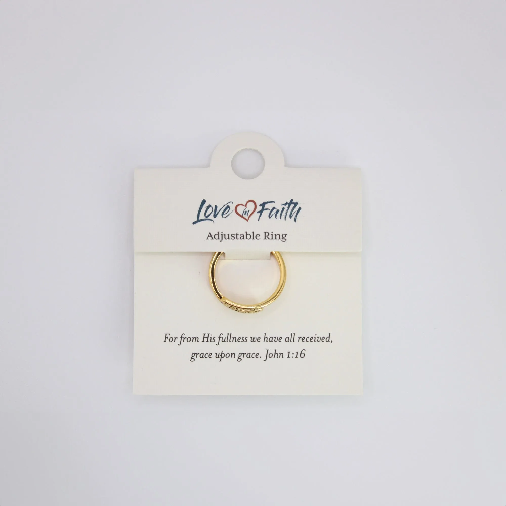 Amazing Grace Gold Plated Brass Ring