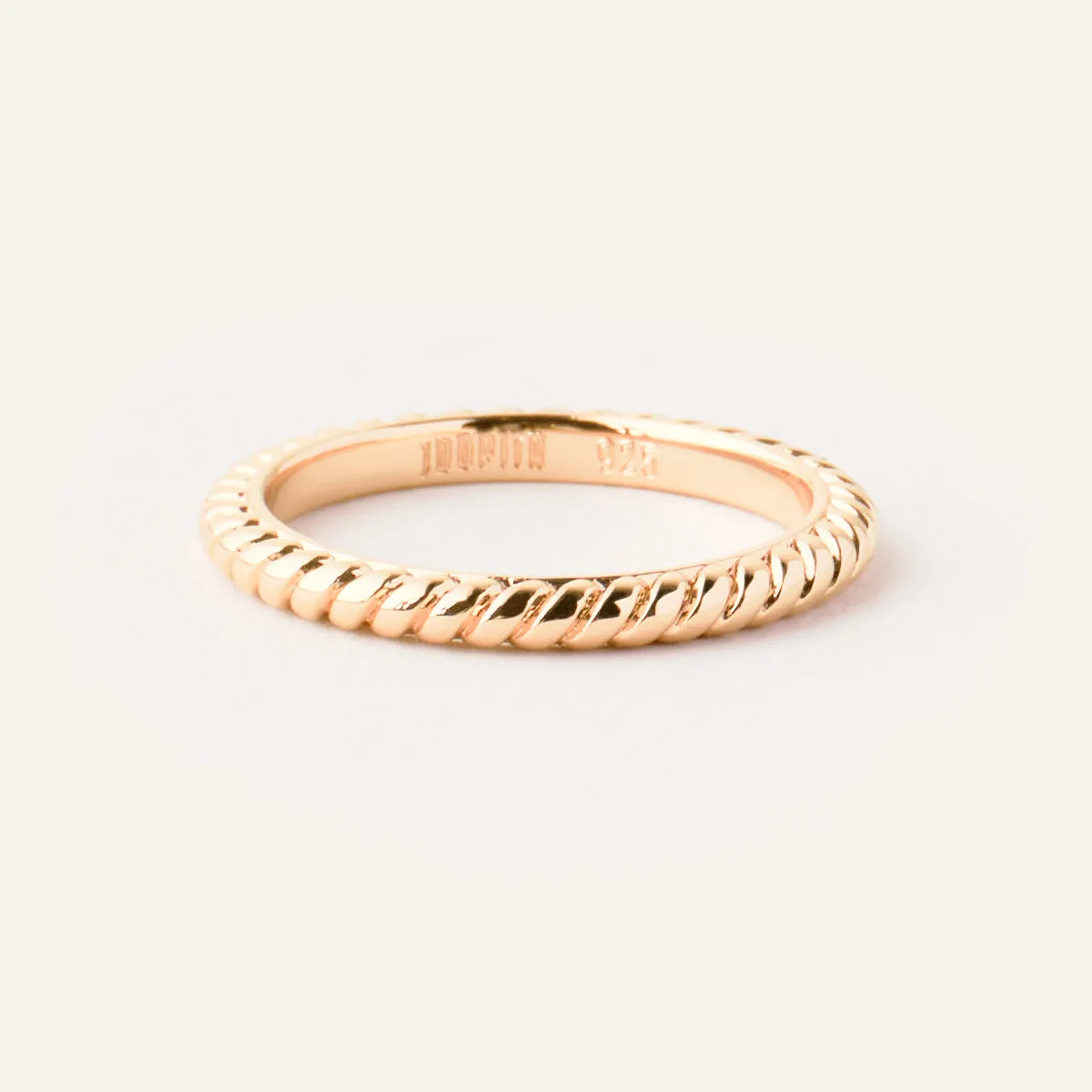 Ana Rope Rings Set in 14kt Gold Over Sterling Silver