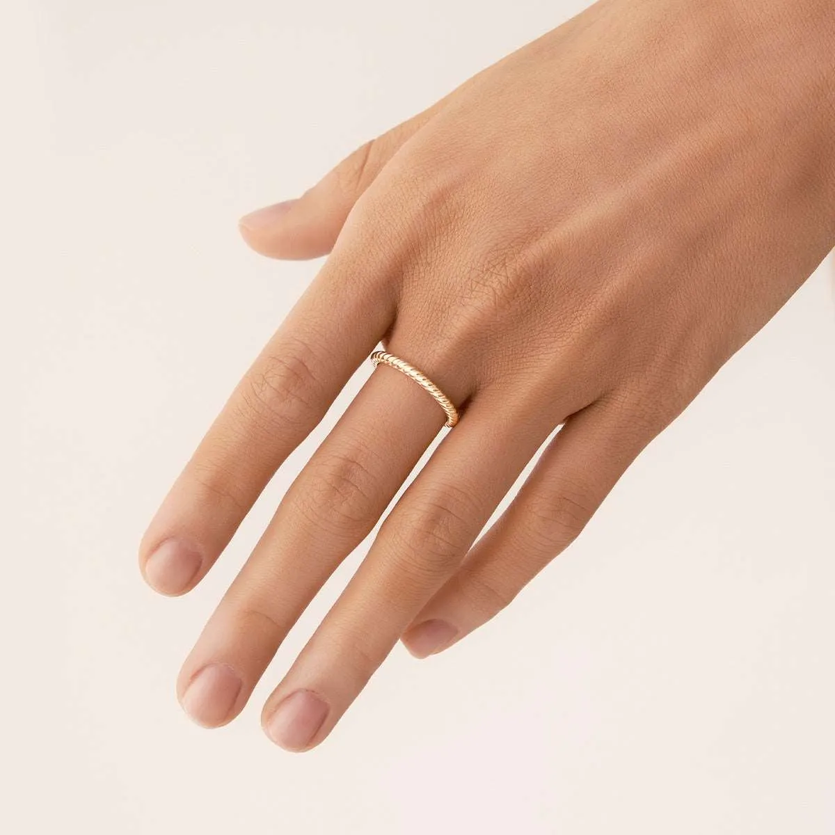 Ana Rope Rings Set in 14kt Gold Over Sterling Silver