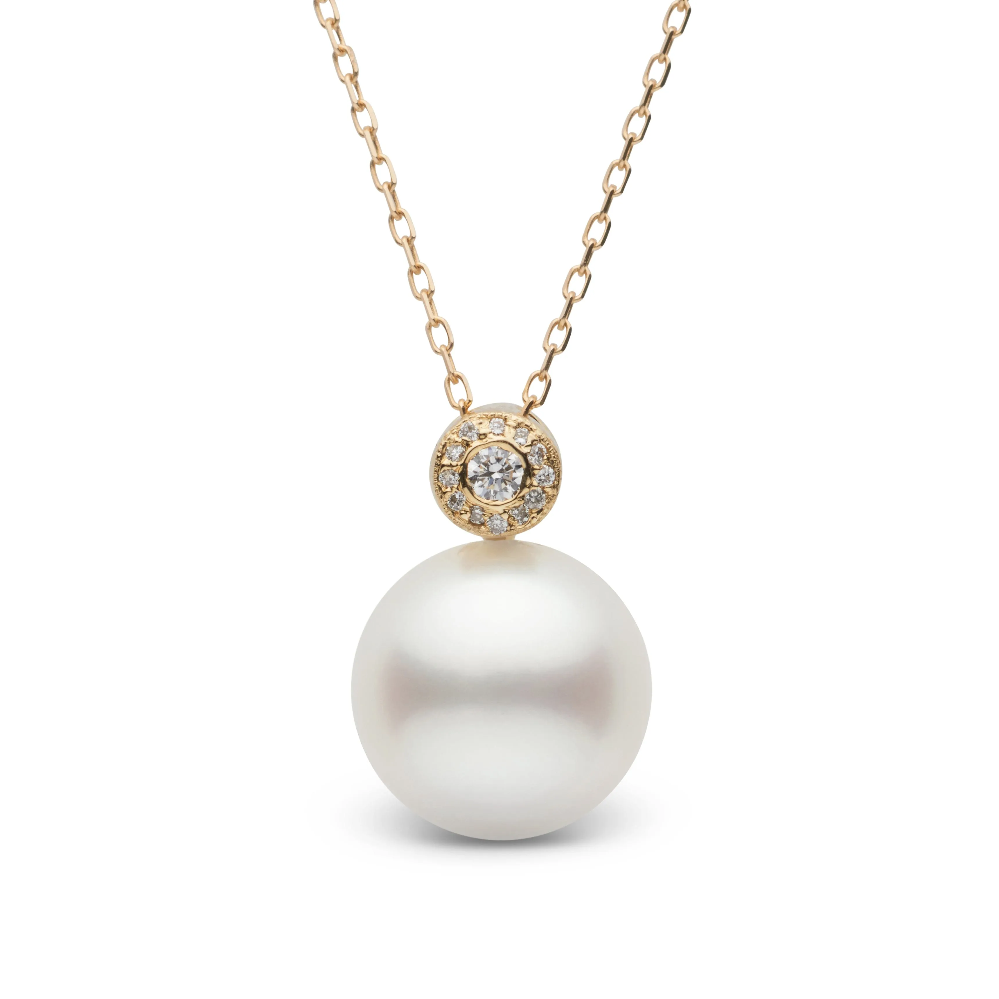 Aura Collection 11.0-12.0 mm White South Sea Pearl and Diamond Pendant