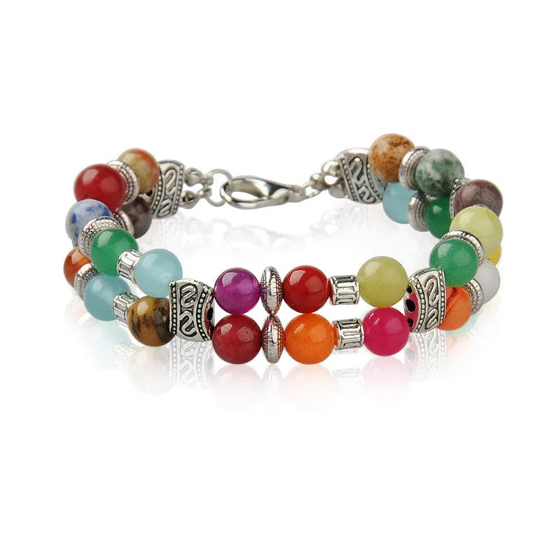 AVBeads Chakra Bead Bracelet approx. 8 1/2