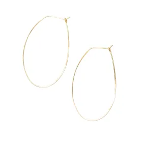 Azmera Hammered Loop Earrings in Brass