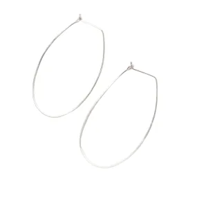 Azmera Hammered Loop Earrings in Sterling Silver