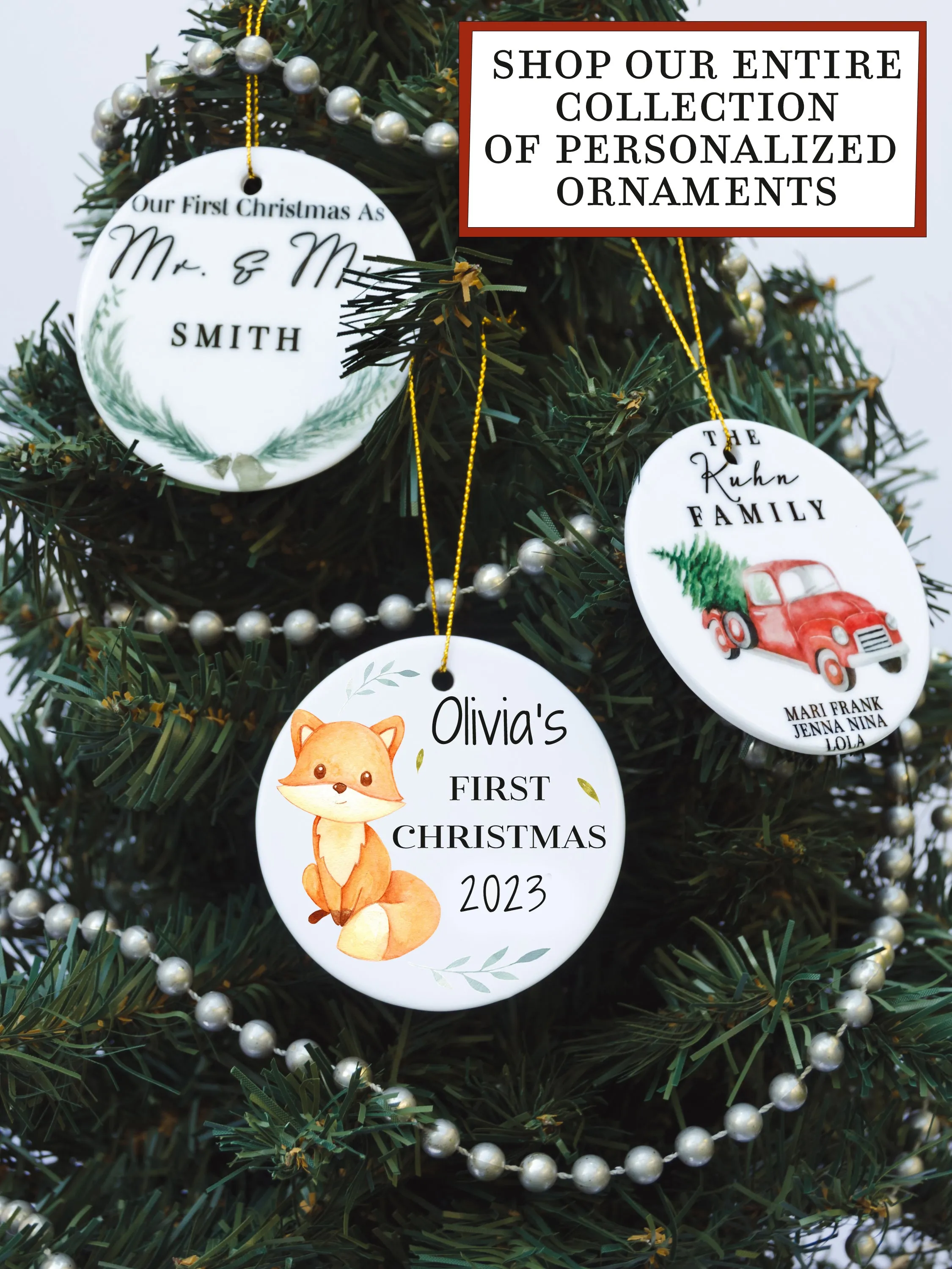 Baby's First Christmas Fox Ornament