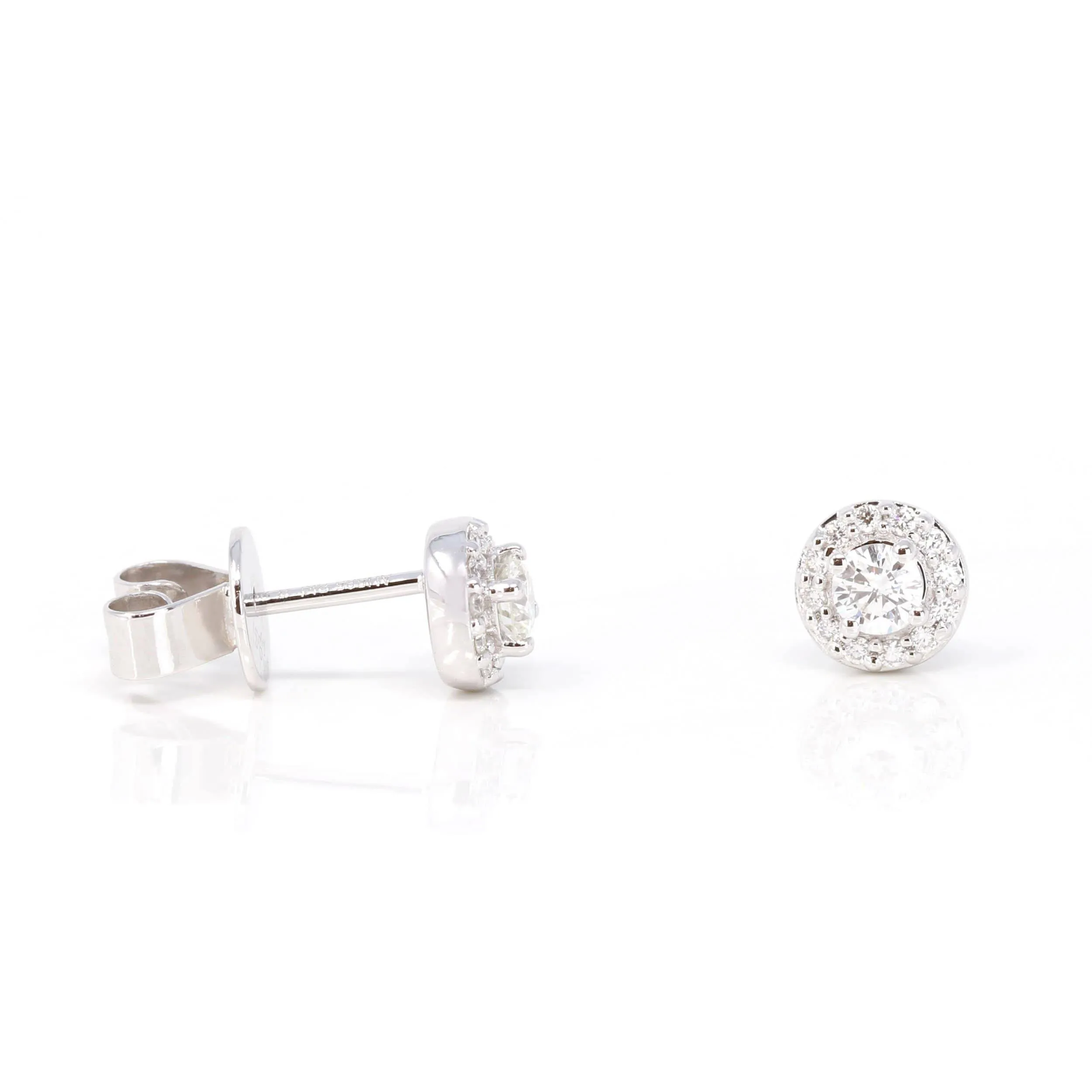 Baikalla? 14k Classic White Gold Natural Diamond Earrings