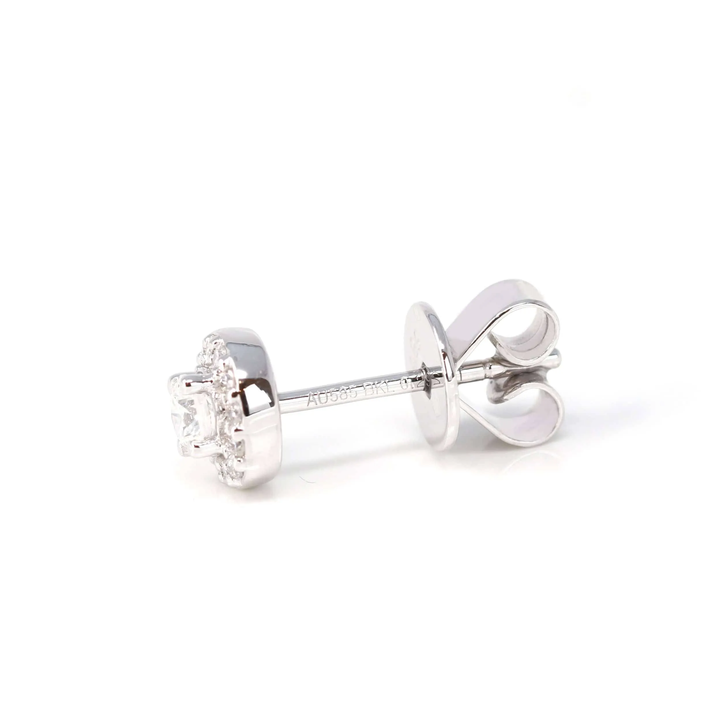 Baikalla? 14k Classic White Gold Natural Diamond Earrings