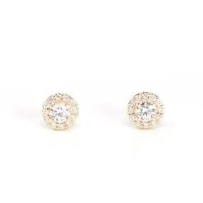 Baikalla? 14k Classic White Gold Natural Diamond Earrings