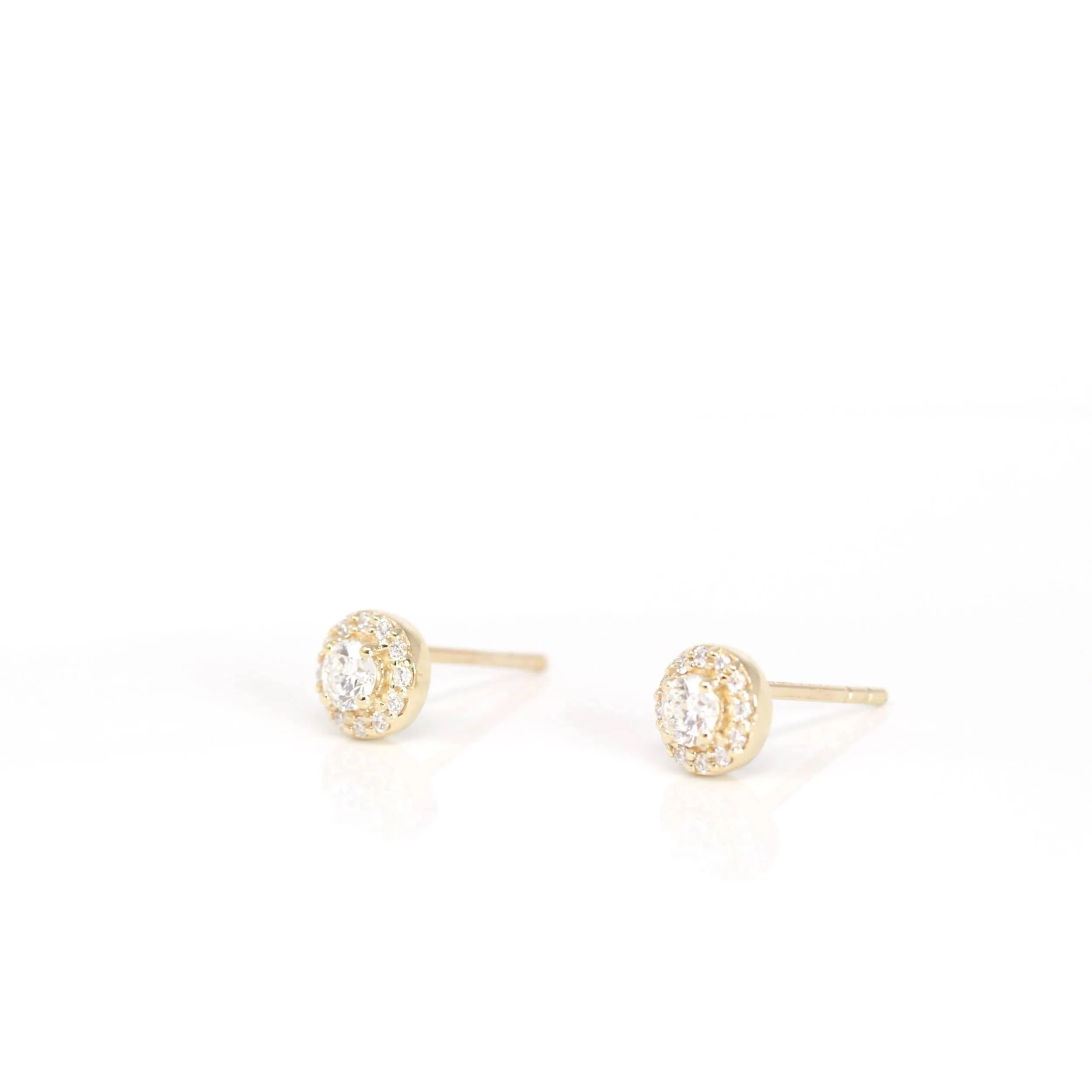 Baikalla? 14k Classic White Gold Natural Diamond Earrings