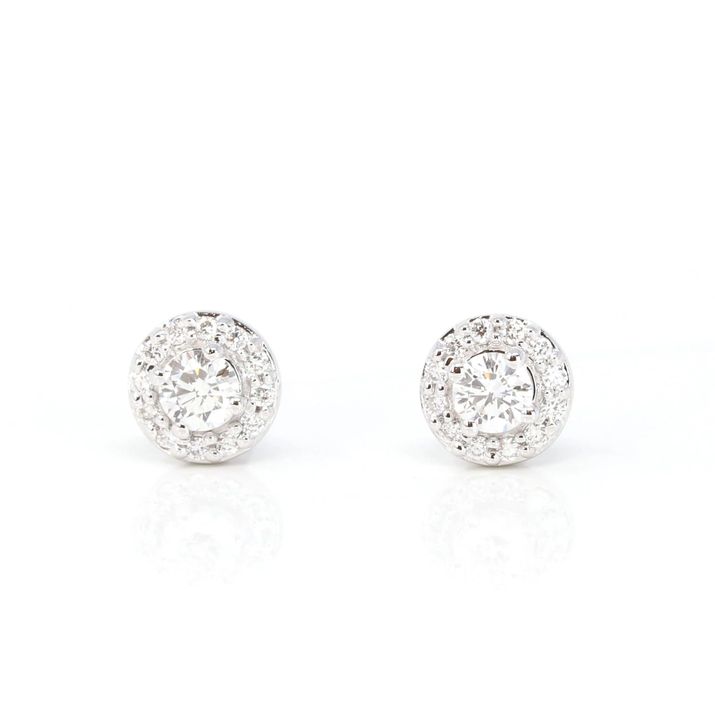 Baikalla? 14k Classic White Gold Natural Diamond Earrings