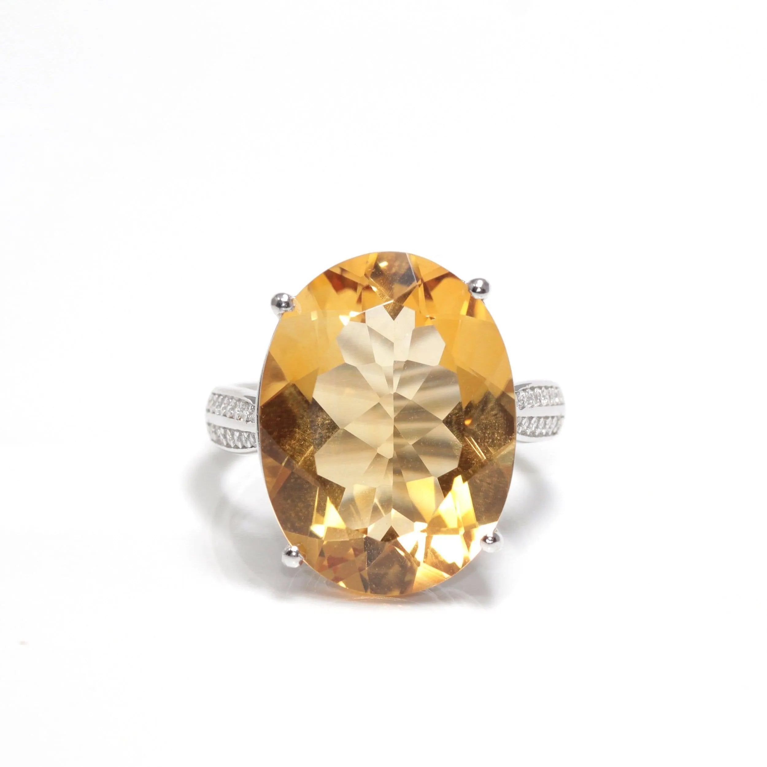 Baikalla? Sterling Silver Oval Citrine Ring