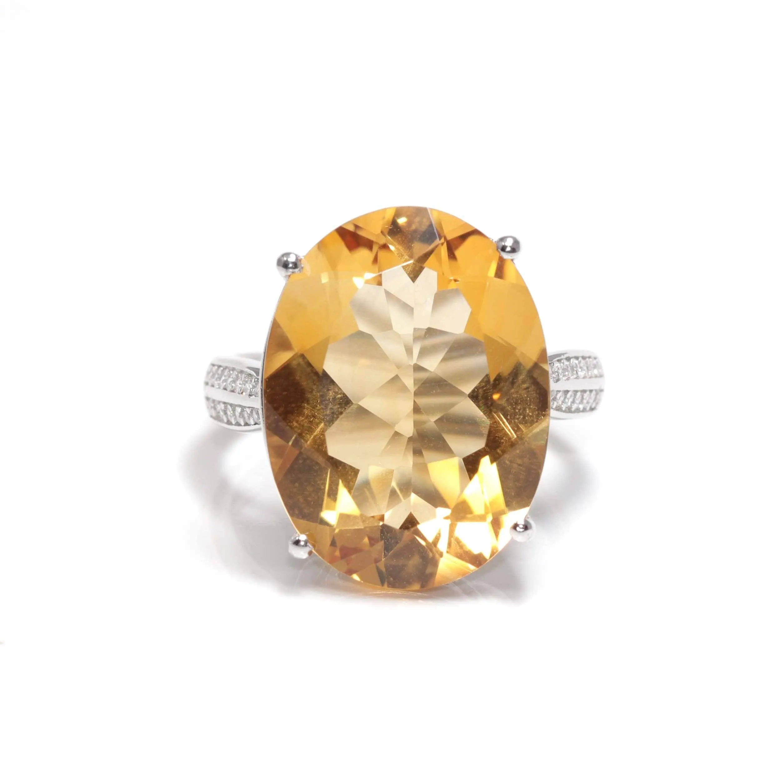 Baikalla? Sterling Silver Oval Citrine Ring