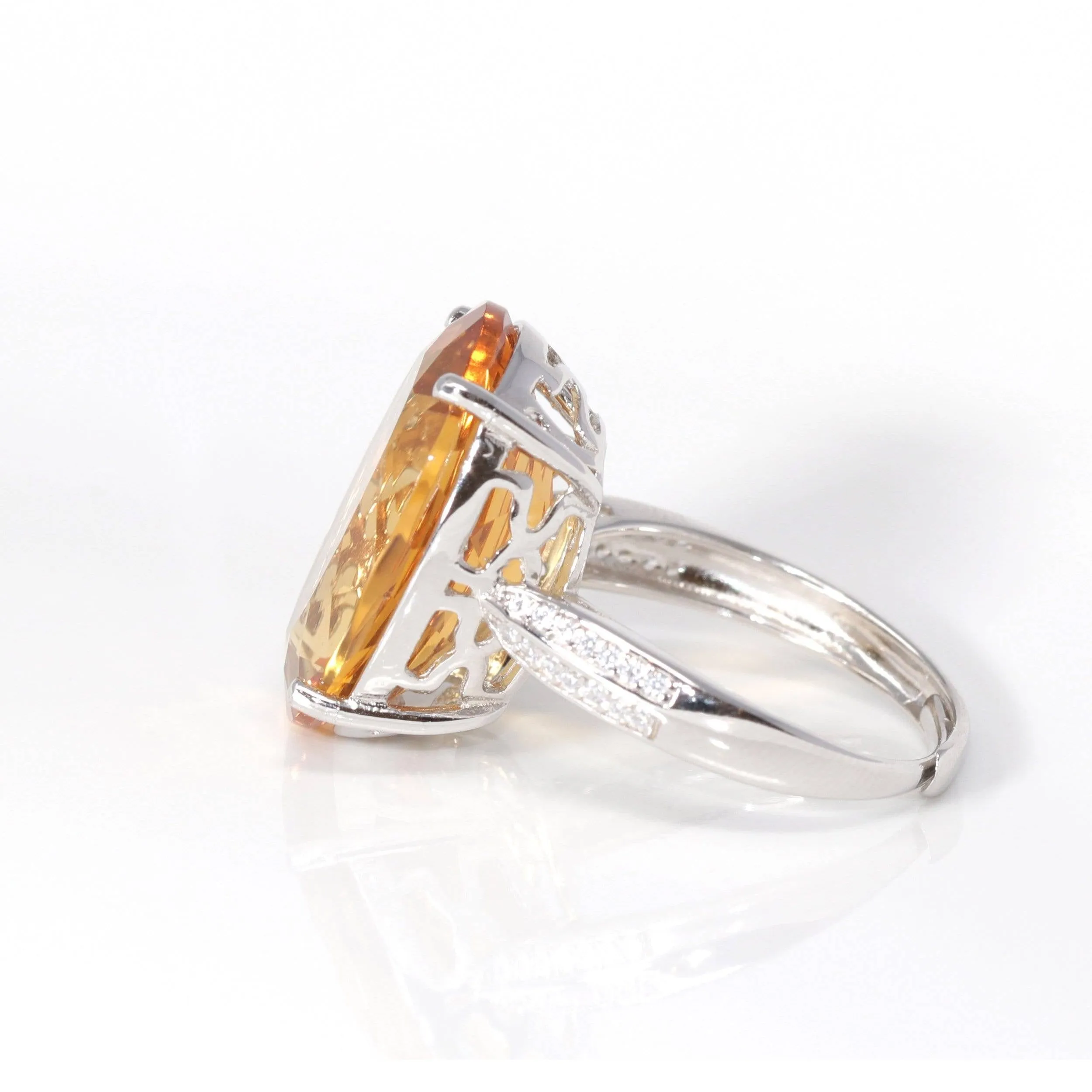 Baikalla? Sterling Silver Oval Citrine Ring