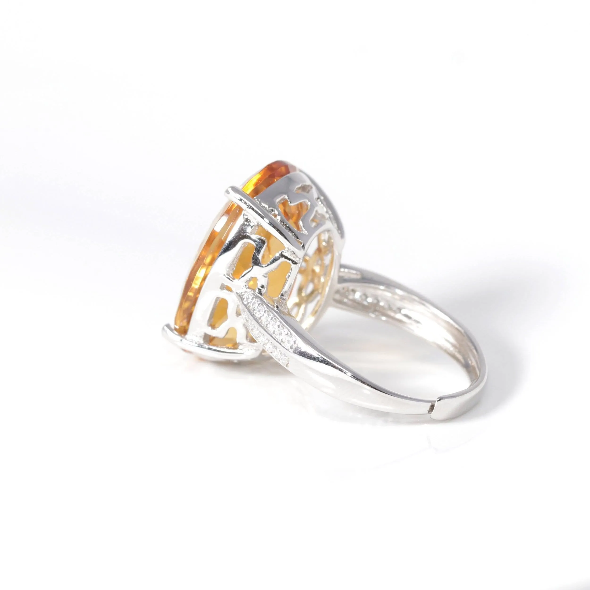 Baikalla? Sterling Silver Oval Citrine Ring