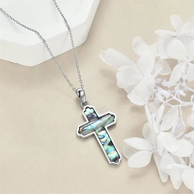 Baptism Cross Necklace Sterling Silver Pendant Celtic Knot Cross Jewelry Gift for Men Boys Teens