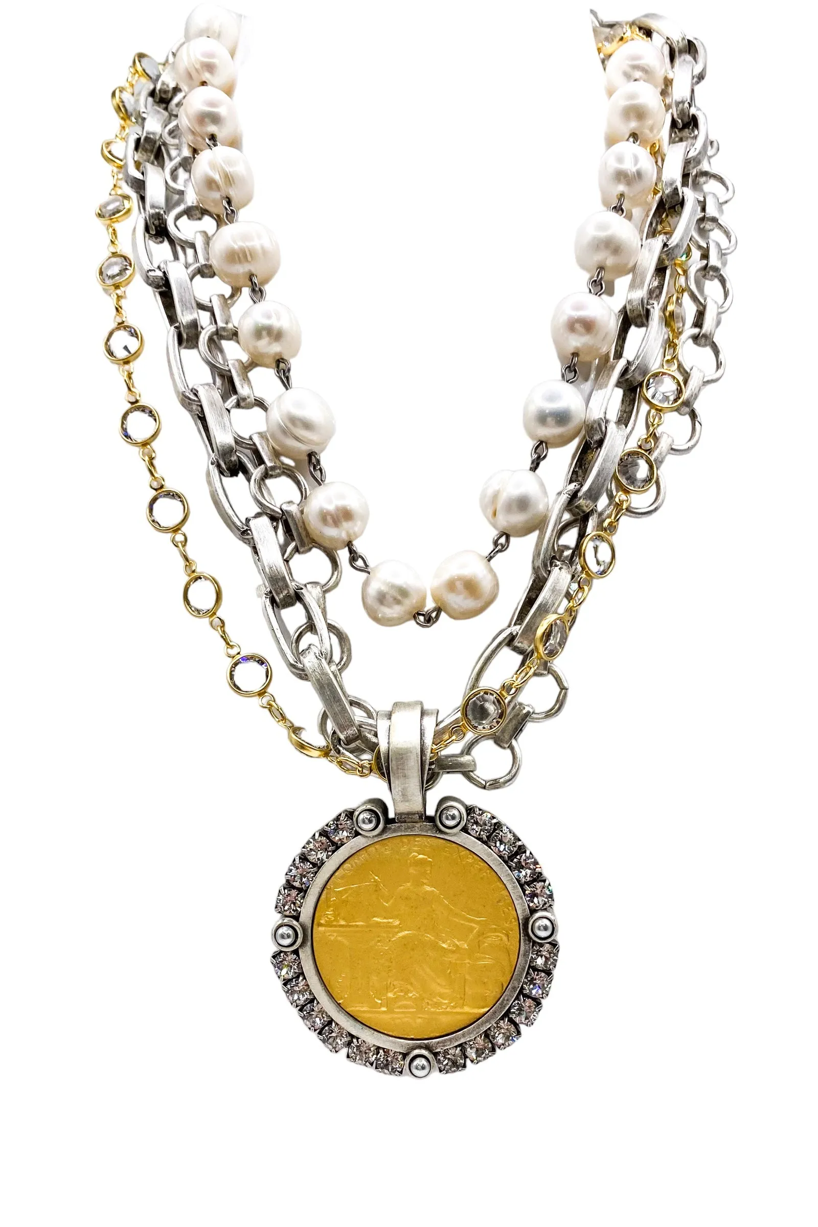 Bezel Chain Necklace | French Kande