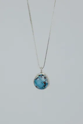 Bezel Set Necklace - Turquoise D