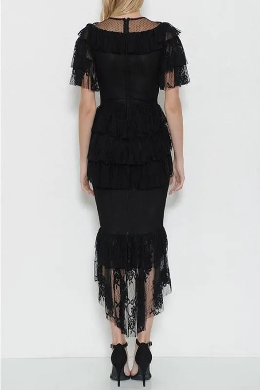 Black Layered Lace Dress