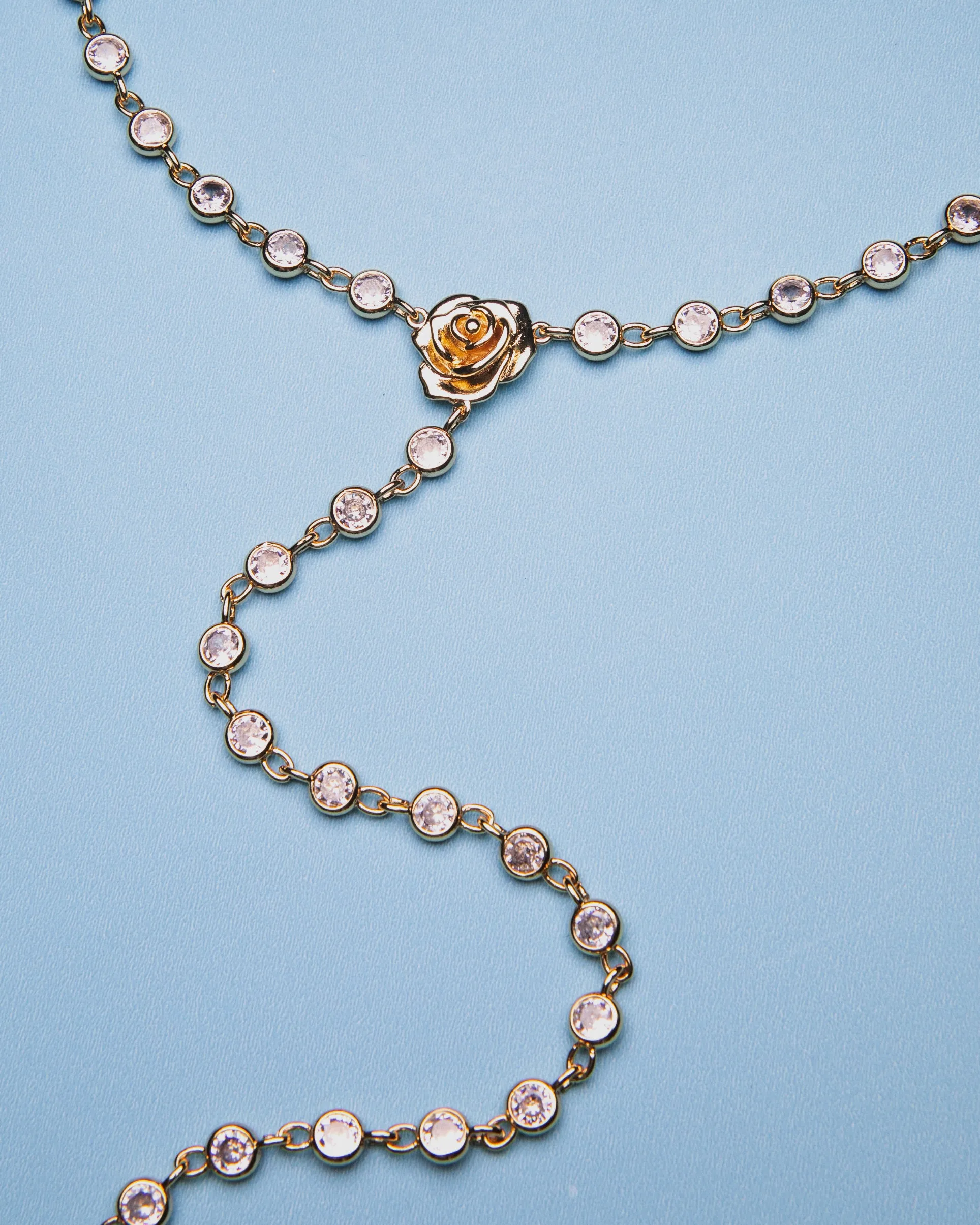 Blooming Rose Rosary Necklace