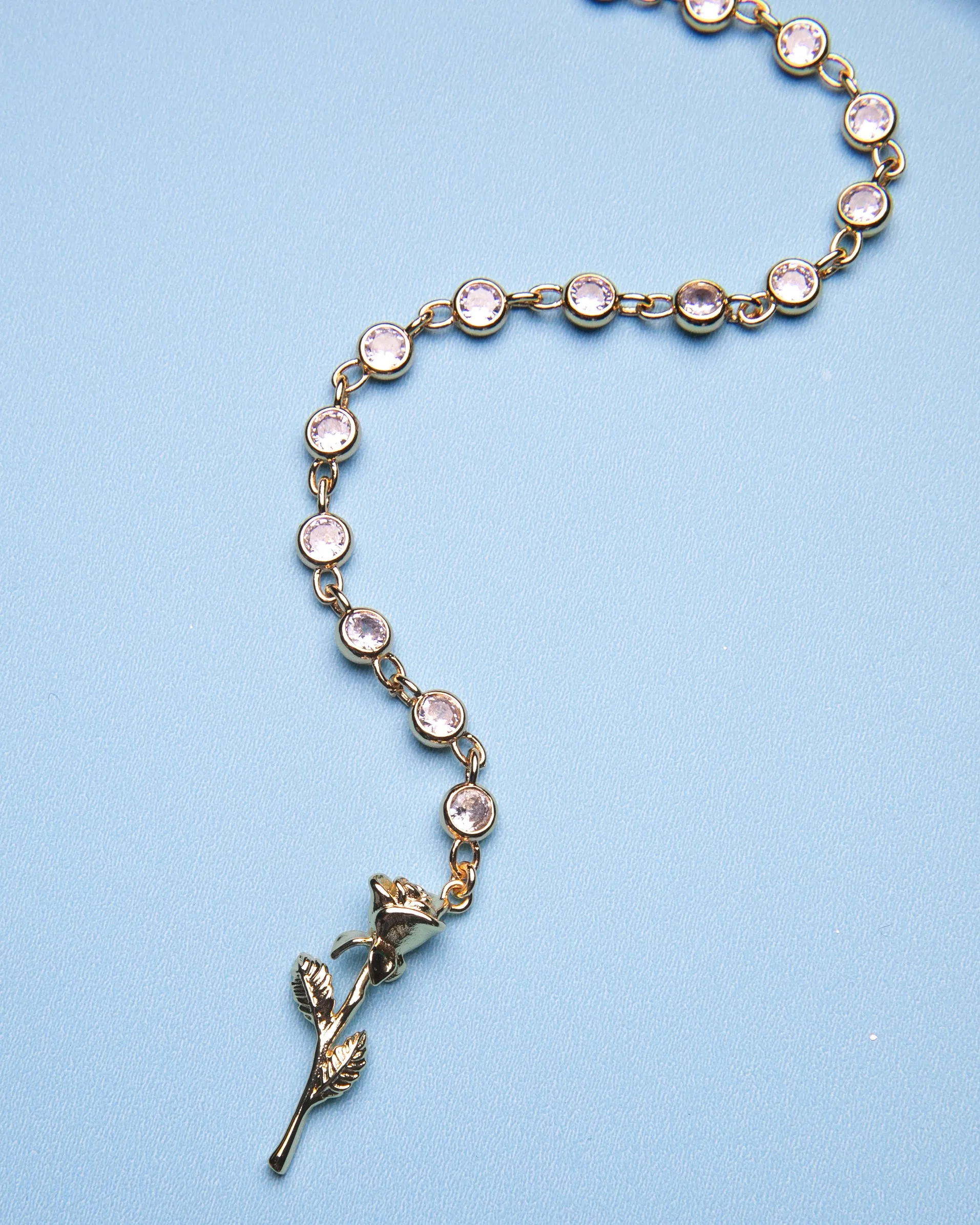 Blooming Rose Rosary Necklace