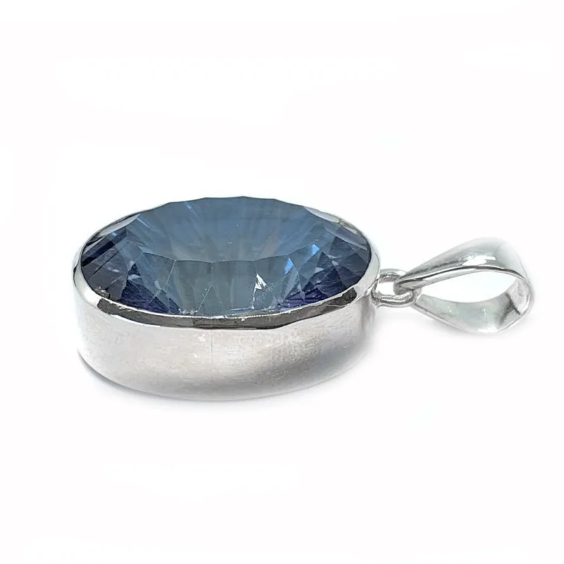 Blue Mystic Quartz Oval Pendant