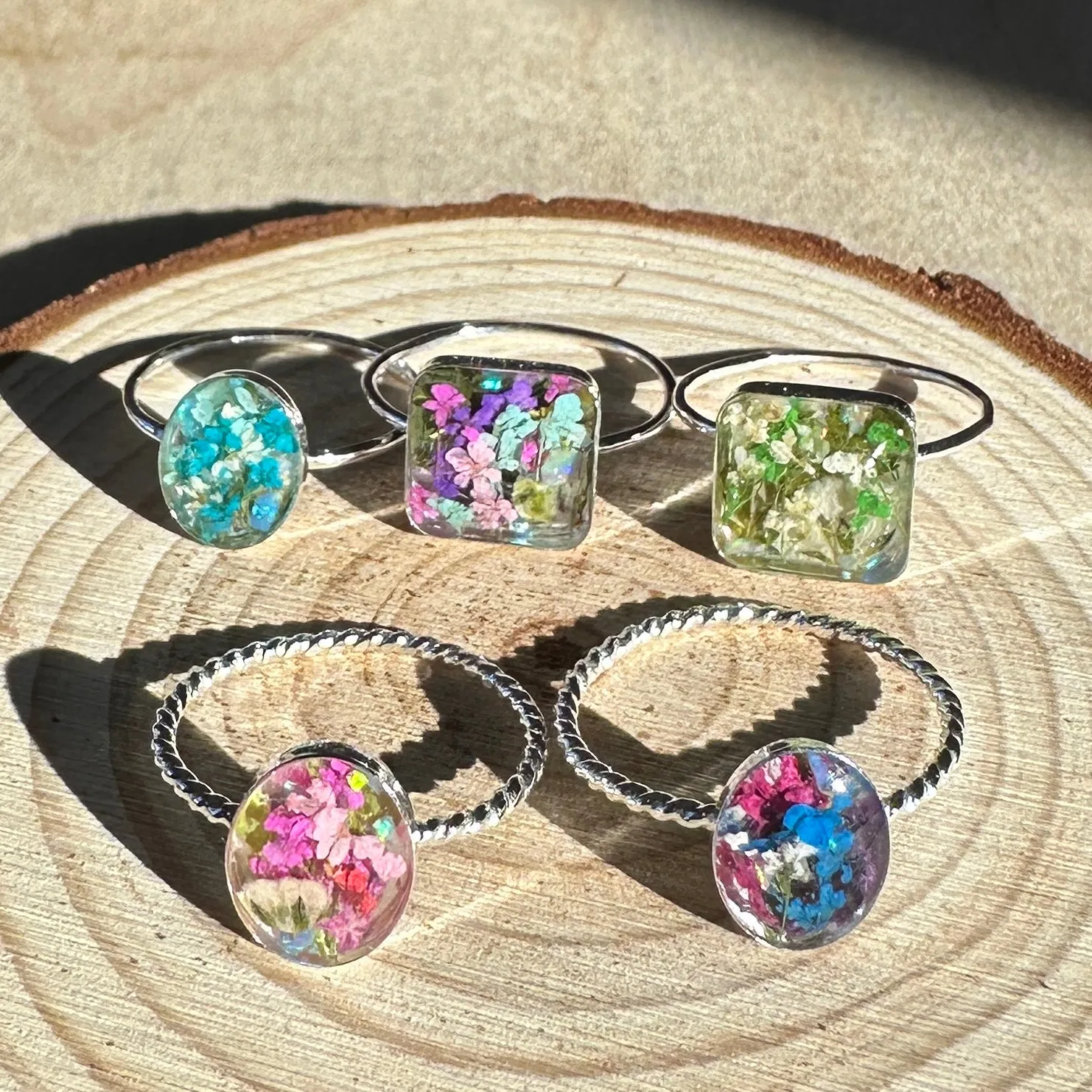 Botanical Flower Rings - SIZE 7 - BG 135