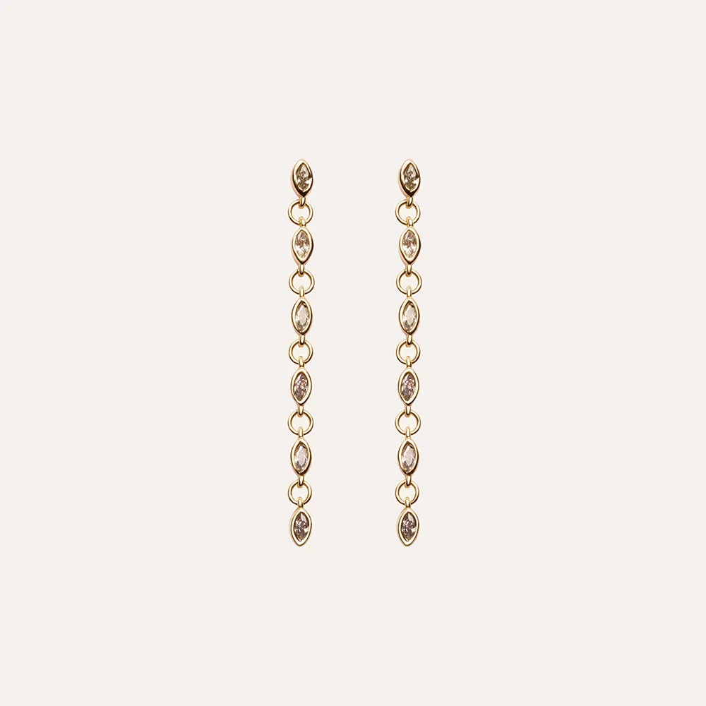 Cascade Earrings in 14kt Gold Over Sterling Silver