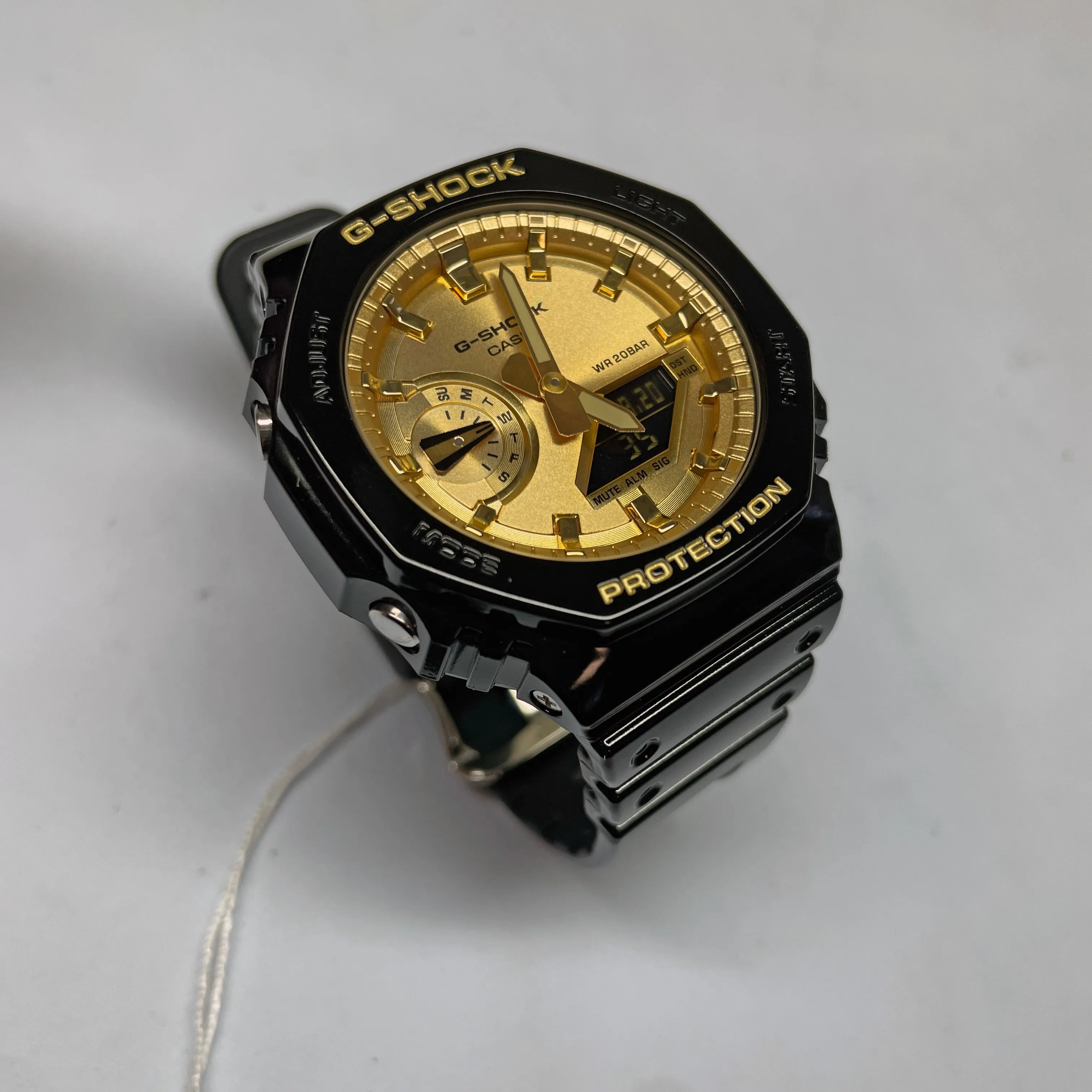 Casio G-Shock Black CasiOak Gold Metallic Glossy Watch GA2100GB-1A