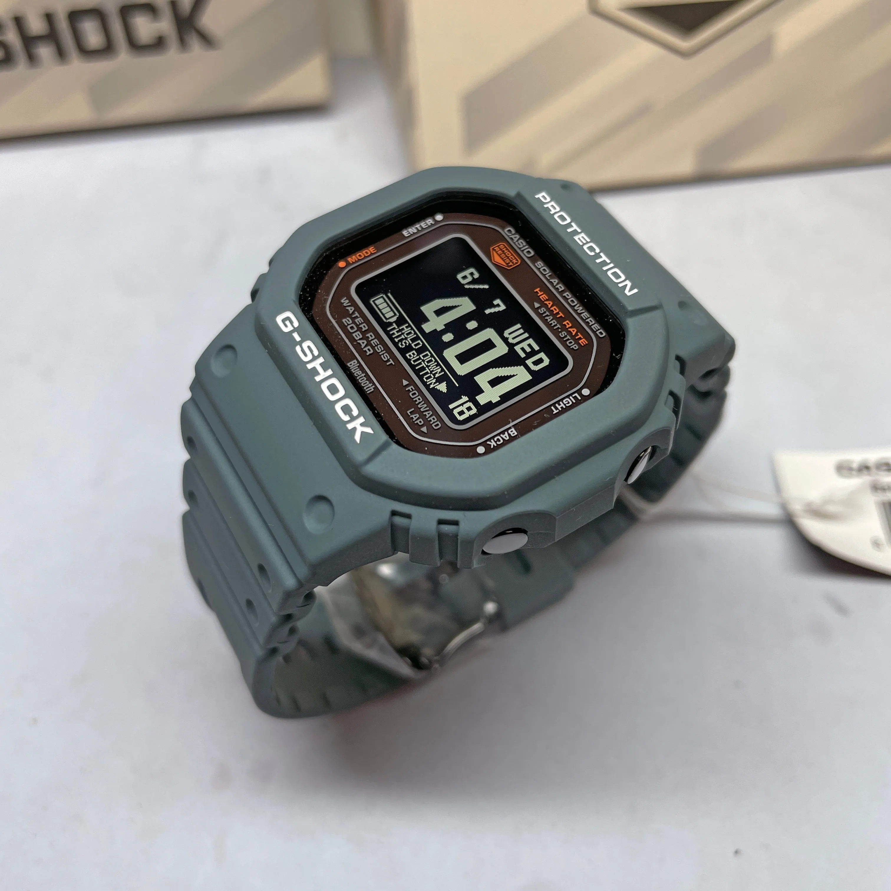 CASIO G-SHOCK DWH5600-2 Teal Move Heart Rate Monitor Solar Activity Watch