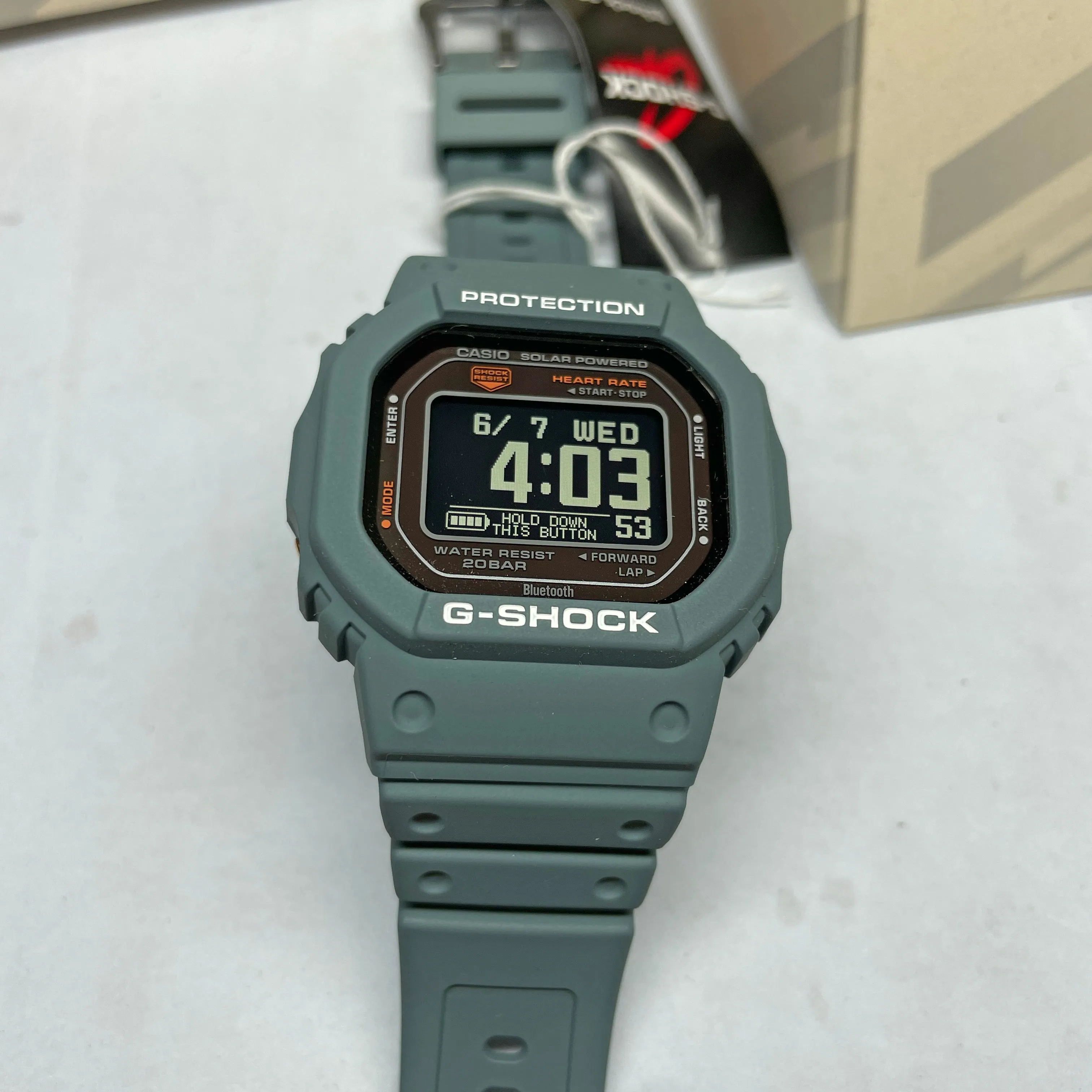 CASIO G-SHOCK DWH5600-2 Teal Move Heart Rate Monitor Solar Activity Watch