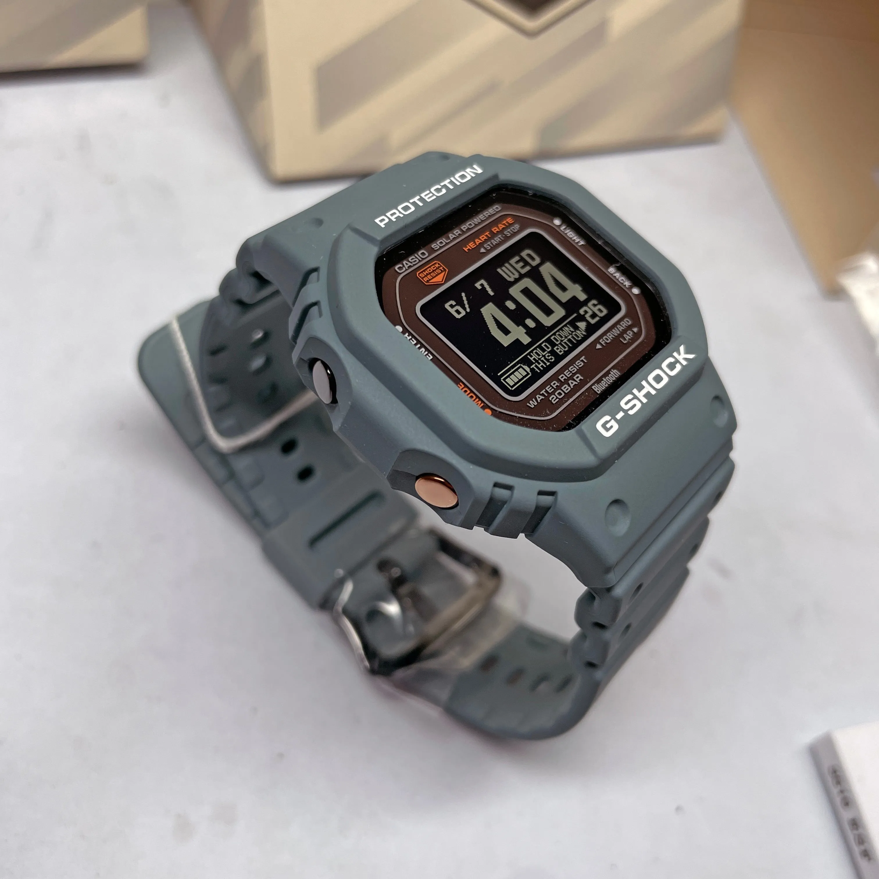 CASIO G-SHOCK DWH5600-2 Teal Move Heart Rate Monitor Solar Activity Watch