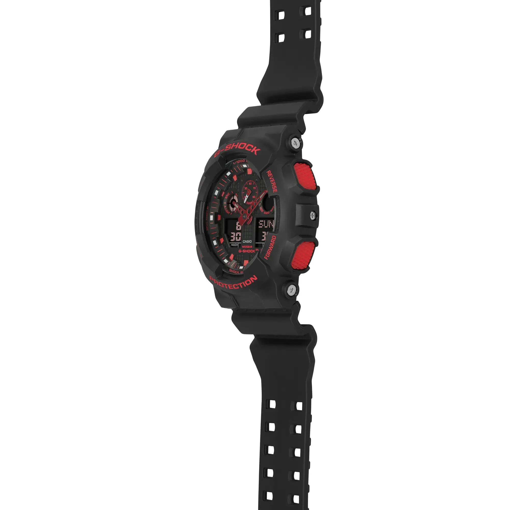 CASIO G-SHOCK GA100BNR-1A Ignite Red & Black Rugged Sport Watch