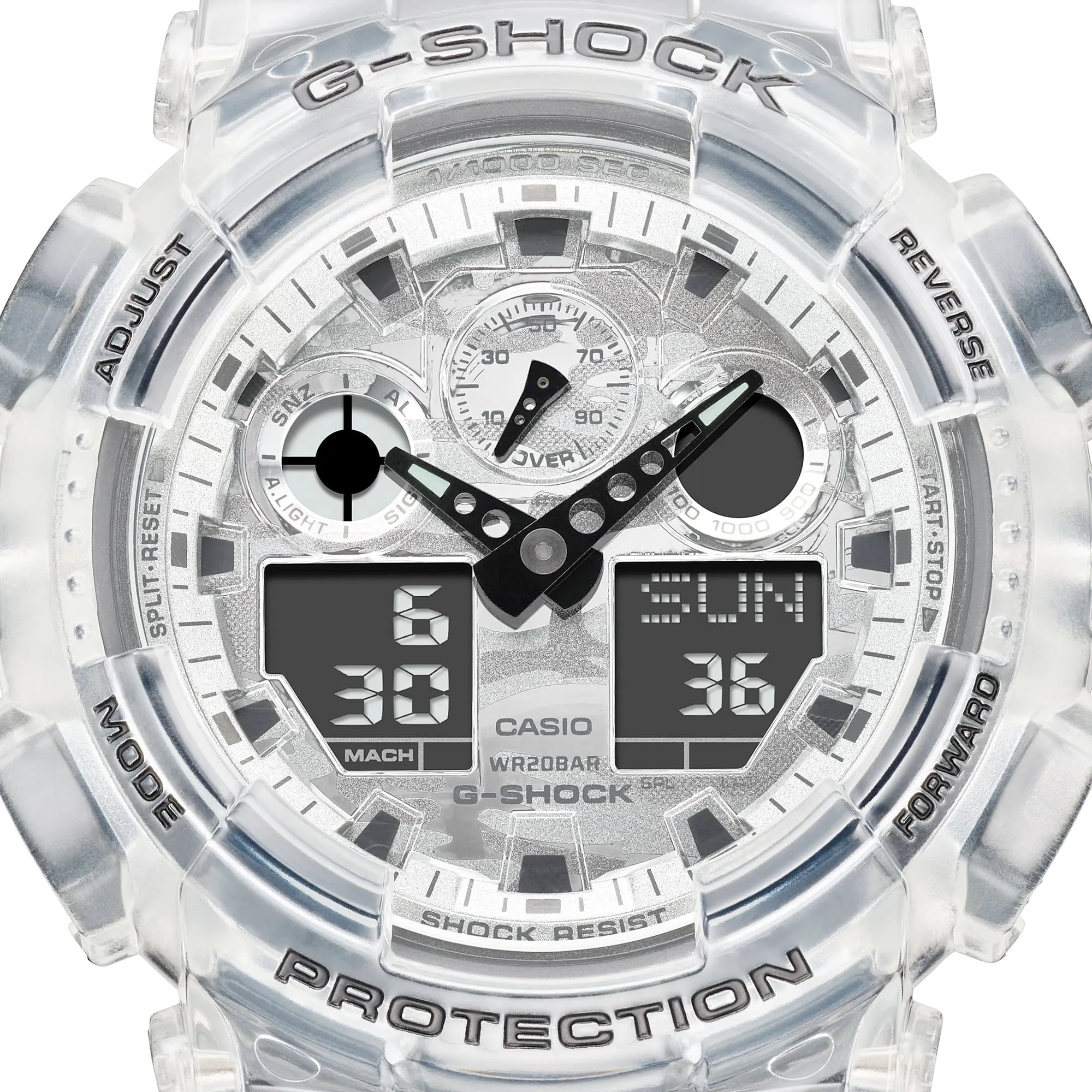 CASIO G-SHOCK GA100SKC-1A Neo Utility Skeleton Camouflage Watch With Camo Design