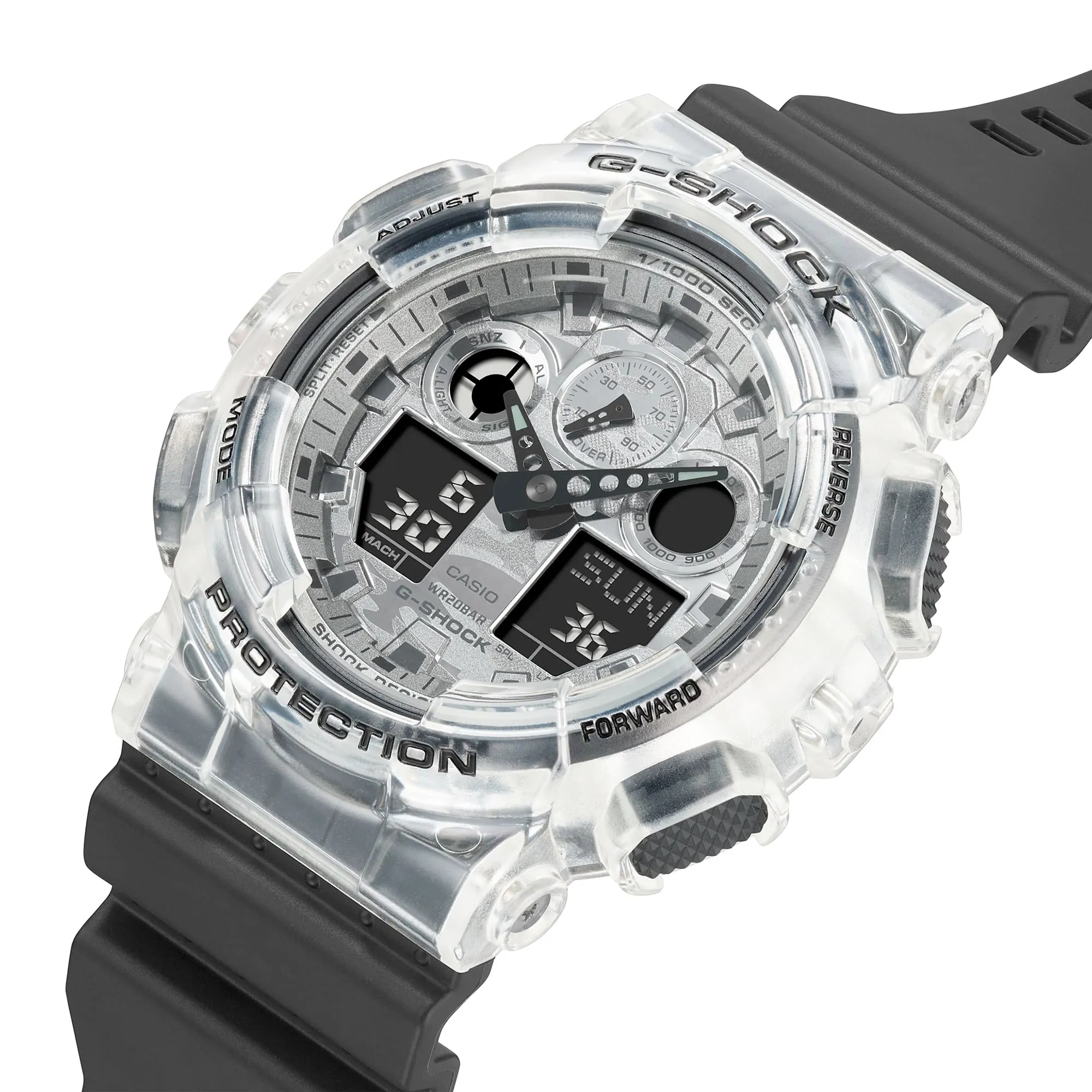 CASIO G-SHOCK GA100SKC-1A Neo Utility Skeleton Camouflage Watch With Camo Design