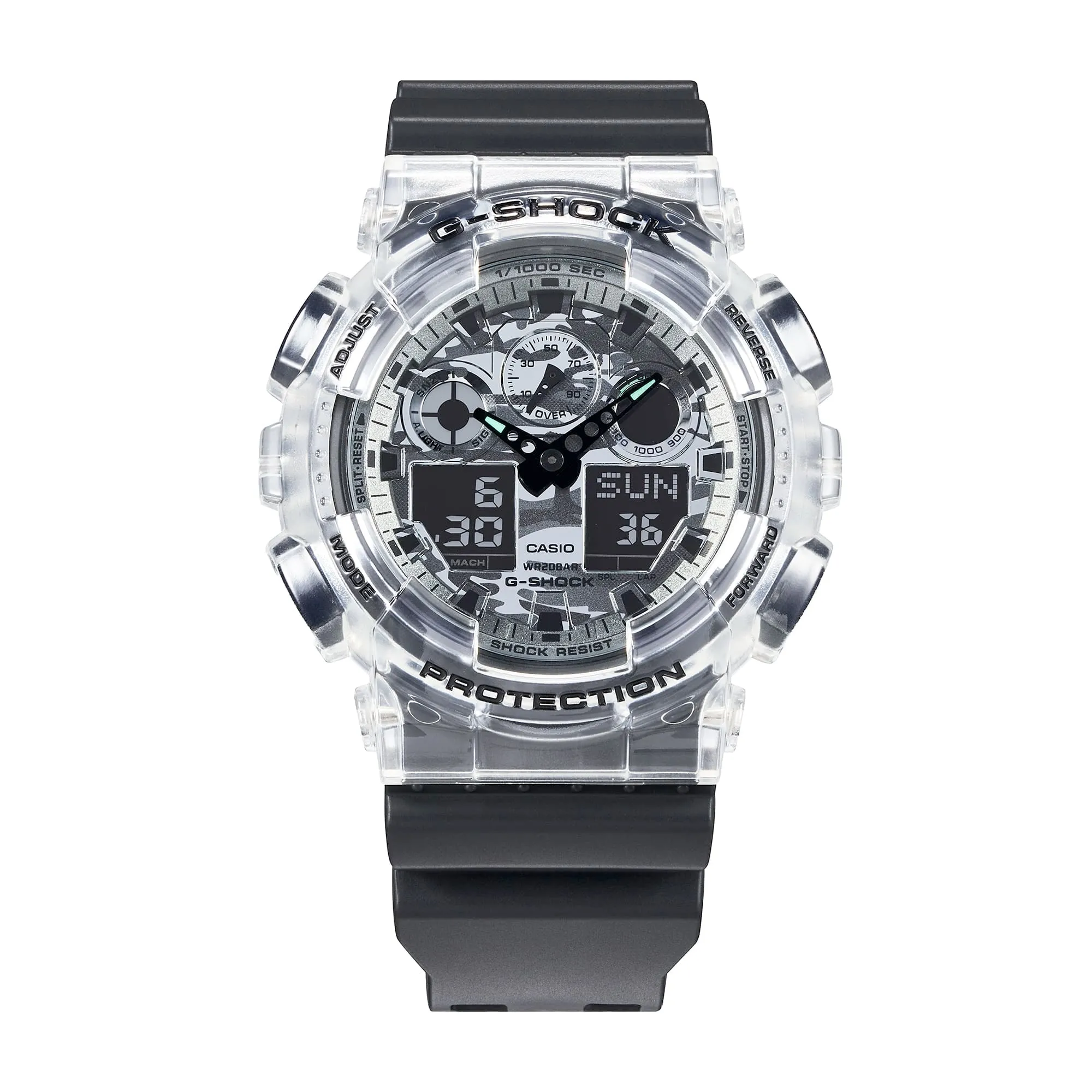 CASIO G-SHOCK GA100SKC-1A Neo Utility Skeleton Camouflage Watch With Camo Design