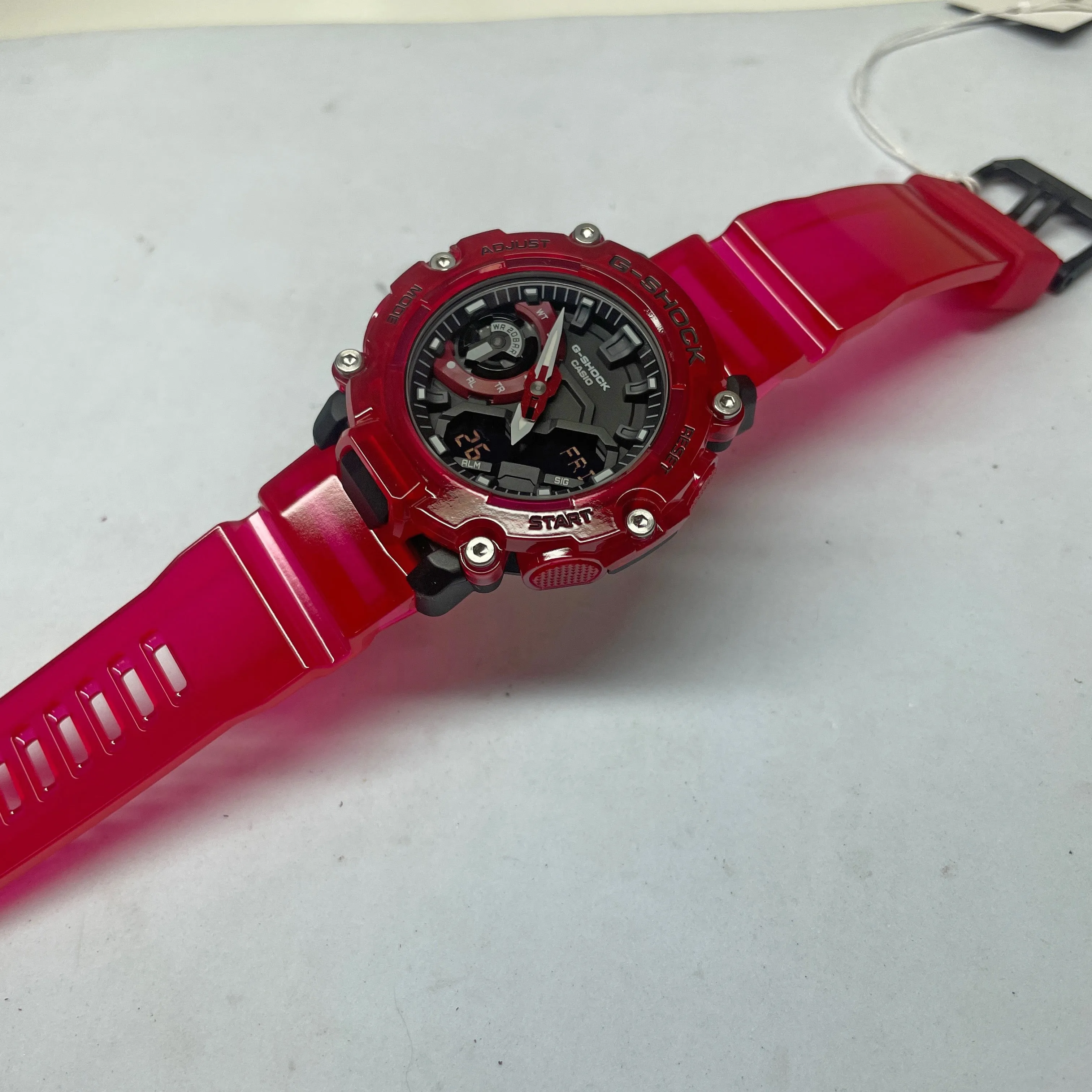 Casio G-Shock GA2200SKL-4A Sound Waves Series Skeleton Translucent Red Watch for Men